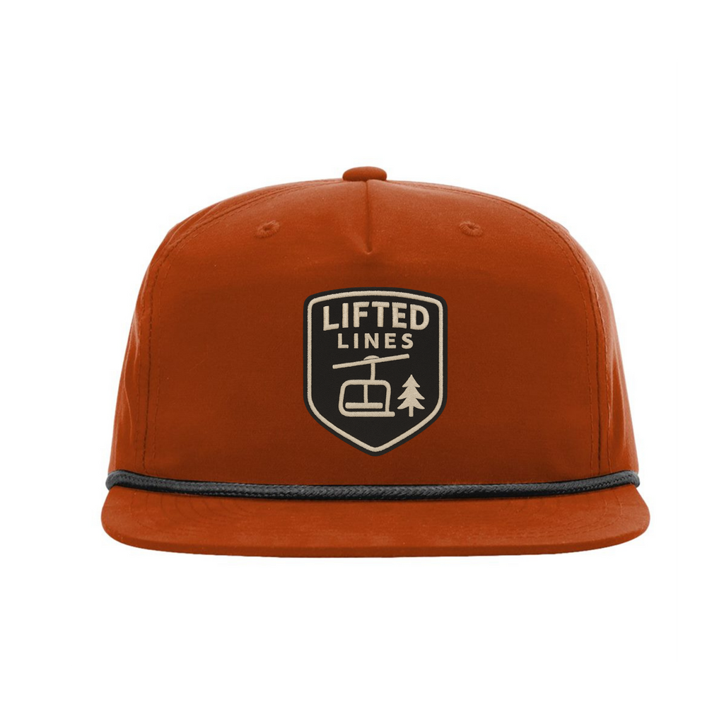 Lifted Lines Flat Bill Hat (Burned Orange)