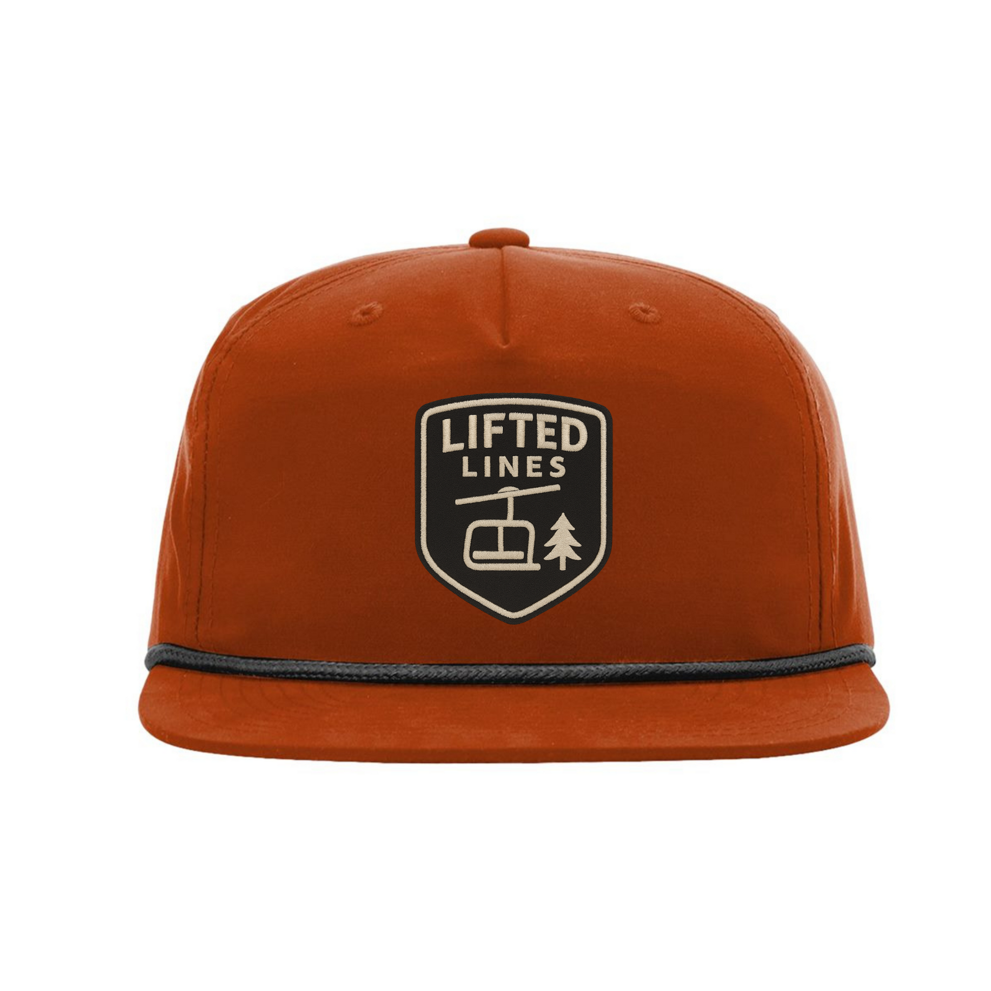 Lifted Lines Flat Bill Hat (Burned Orange)