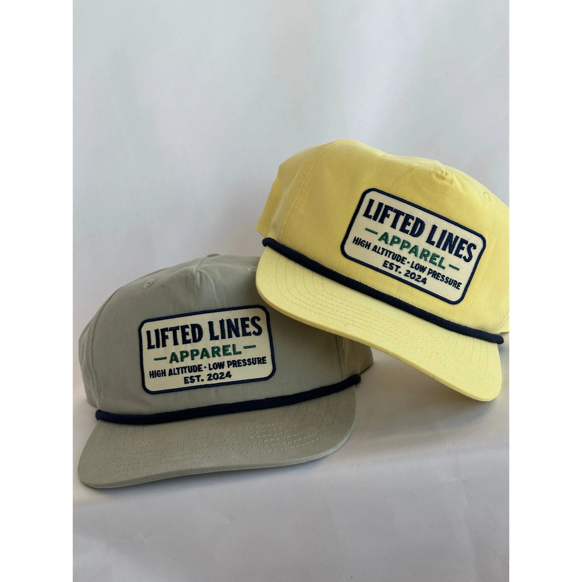 Yellow Lifted Line Golf Rope Cap