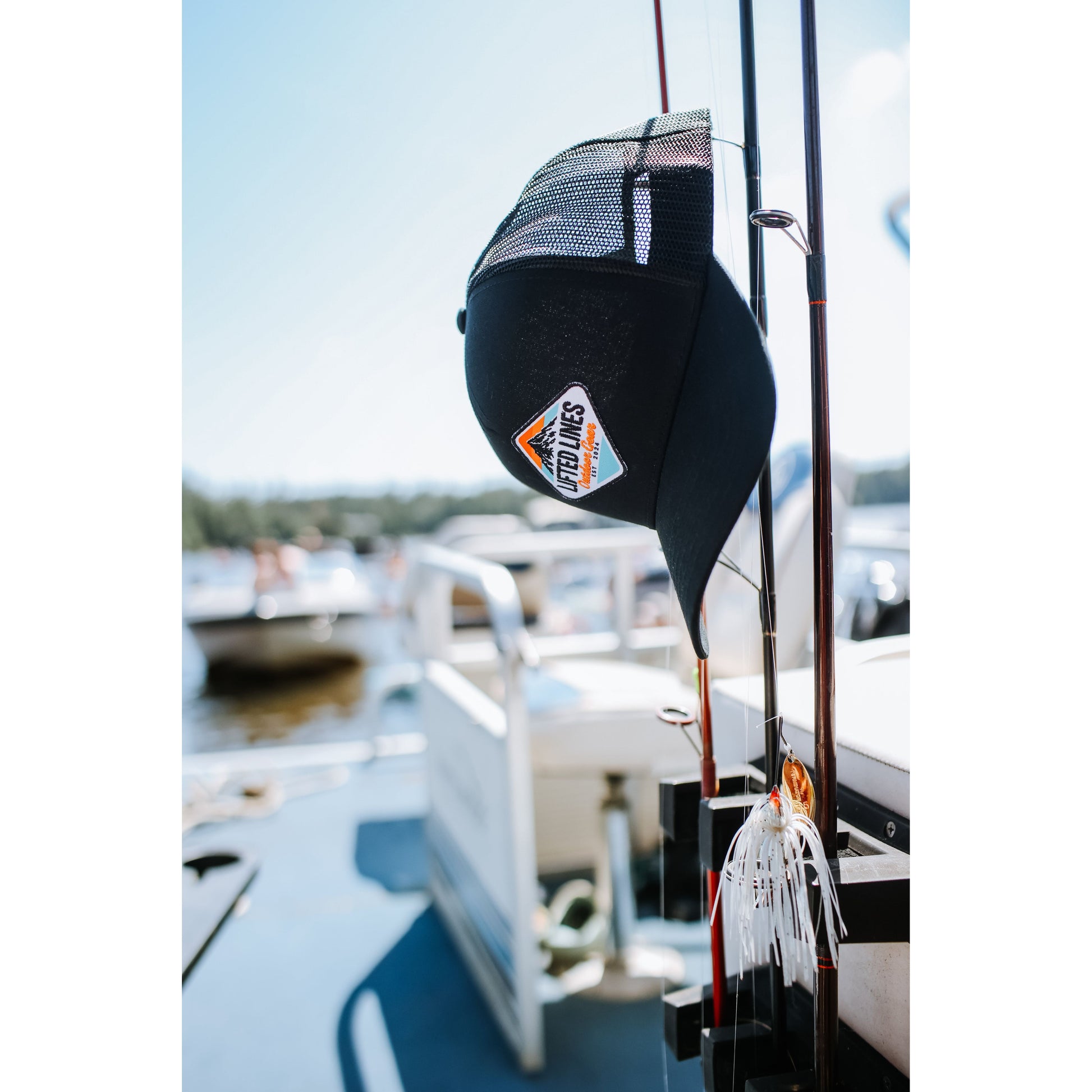 Black Lifted Lines Trucker Hat