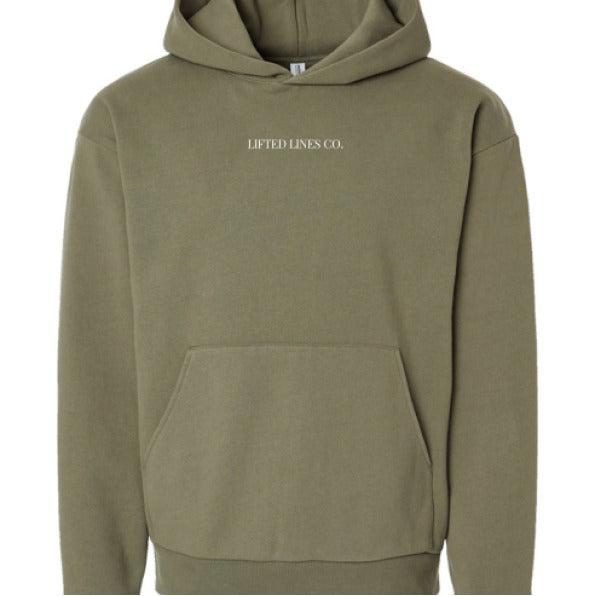 Olive - FRONT essentials hoodie